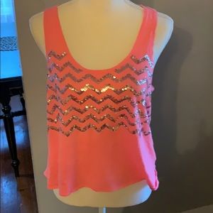 Pink Victoria’s Secret sparkle tank top